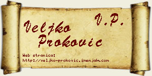 Veljko Proković vizit kartica
